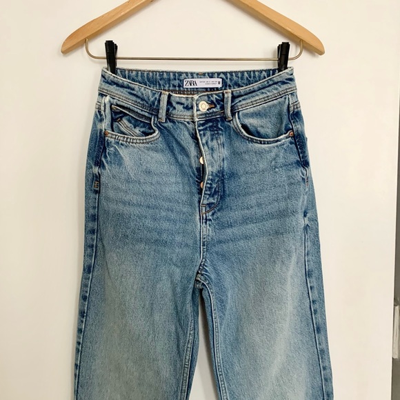 Zara high rise wide long jeans size 2 - Picture 3 of 10